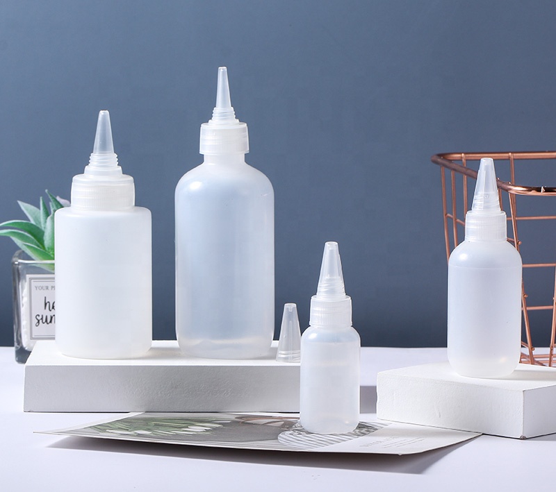various volume of glue bottle applicator pe squeeze bottle with screw twist cap