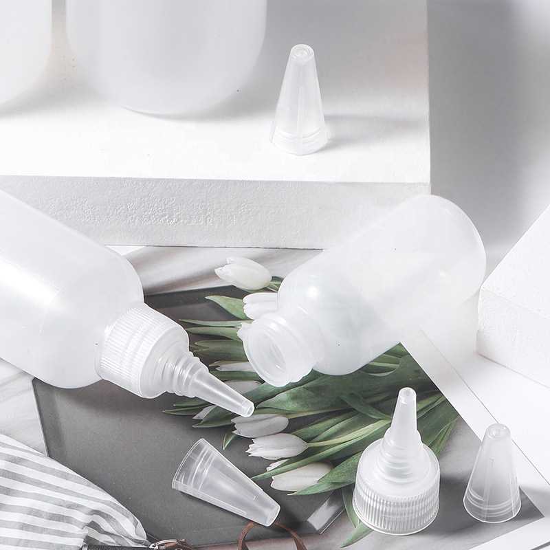 various volume of glue bottle applicator pe squeeze bottle with screw twist cap