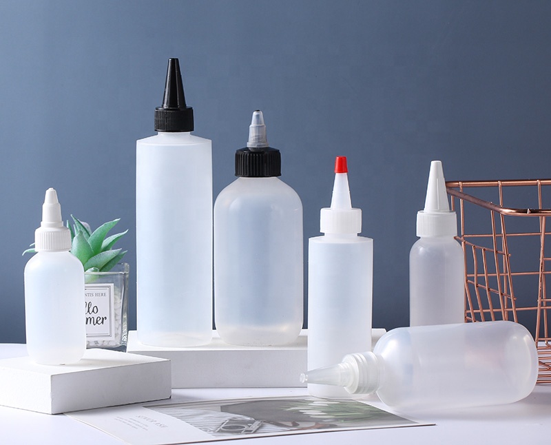 various volume of glue bottle applicator pe squeeze bottle with screw twist cap