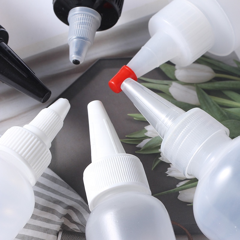 various volume of glue bottle applicator pe squeeze bottle with screw twist cap