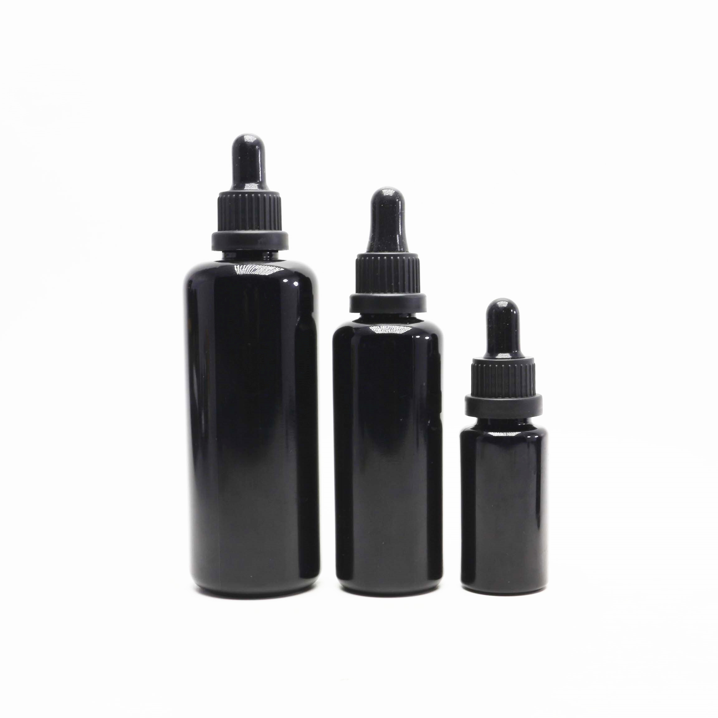violet 10 15 30 ml 50 60 100 ml empty facial serum CBD oil dark violet glass dropper bottles with black dropper cap VB-134A