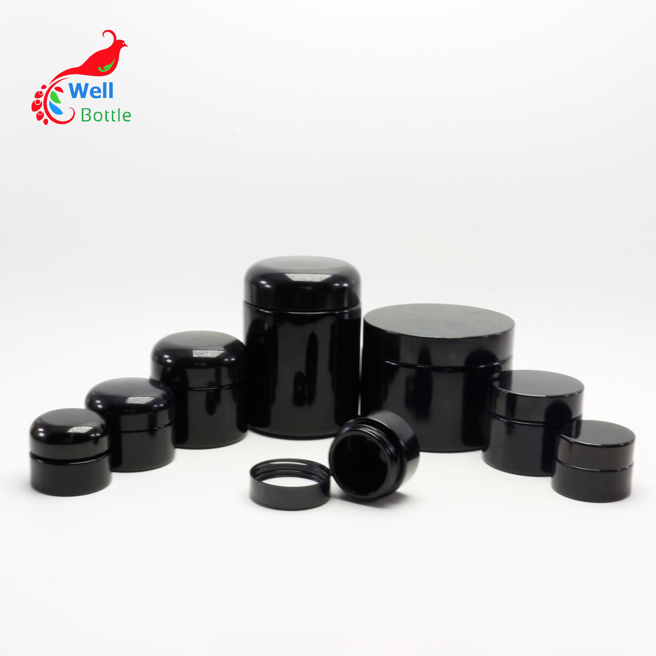 violet 10 15 30 ml 50 60 100 ml empty facial serum CBD oil dark violet glass dropper bottles with black dropper cap VB-134A