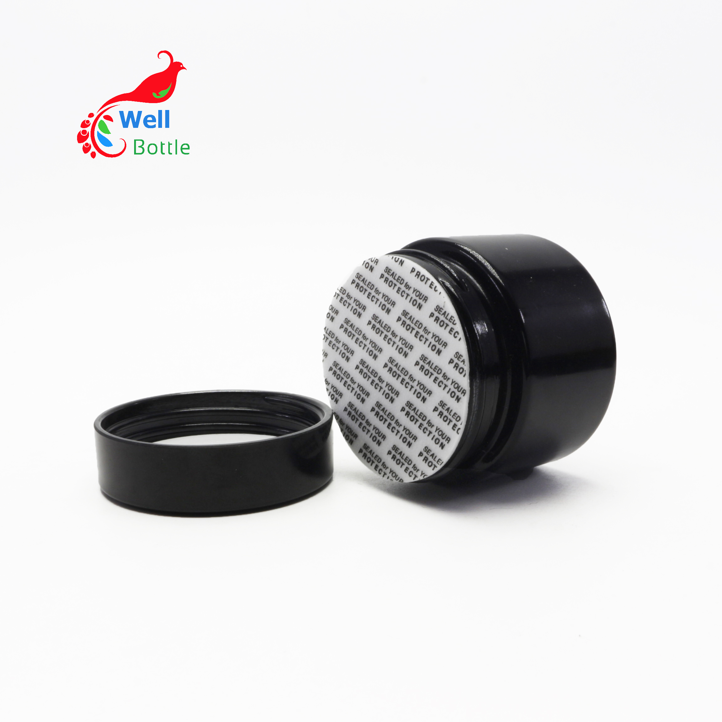 violet container 5 g round black glass jars cosmetic lotion jar DV299E