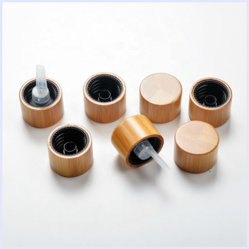 violet glass bottle 100ml black essential oil bottle with bamboo cap
