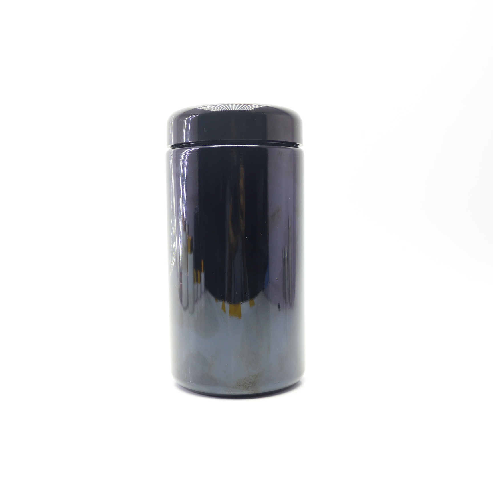 violet glass face cream jar 500ml with round cap DVJ-018C