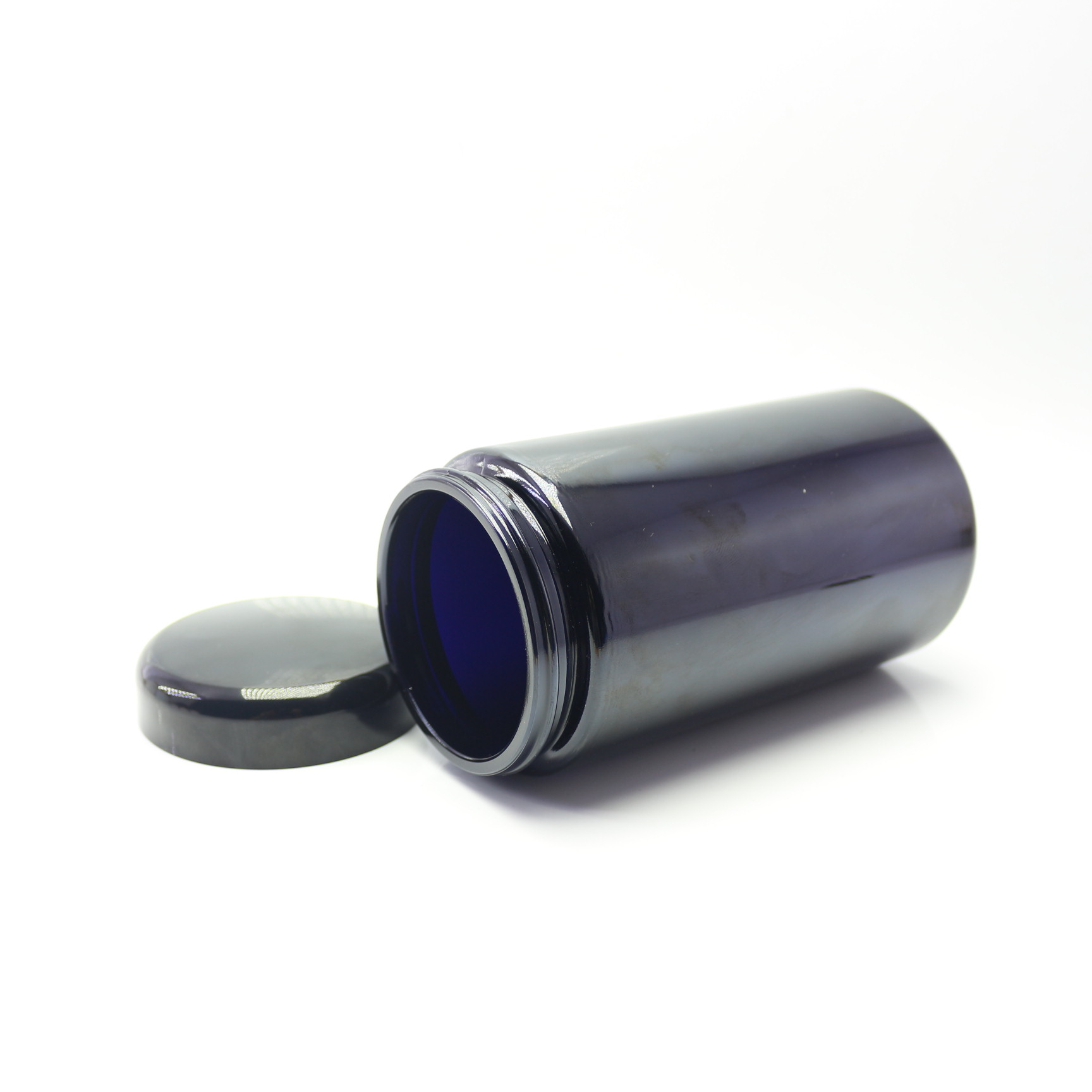 violet glass face cream jar 500ml with round cap DVJ-018C