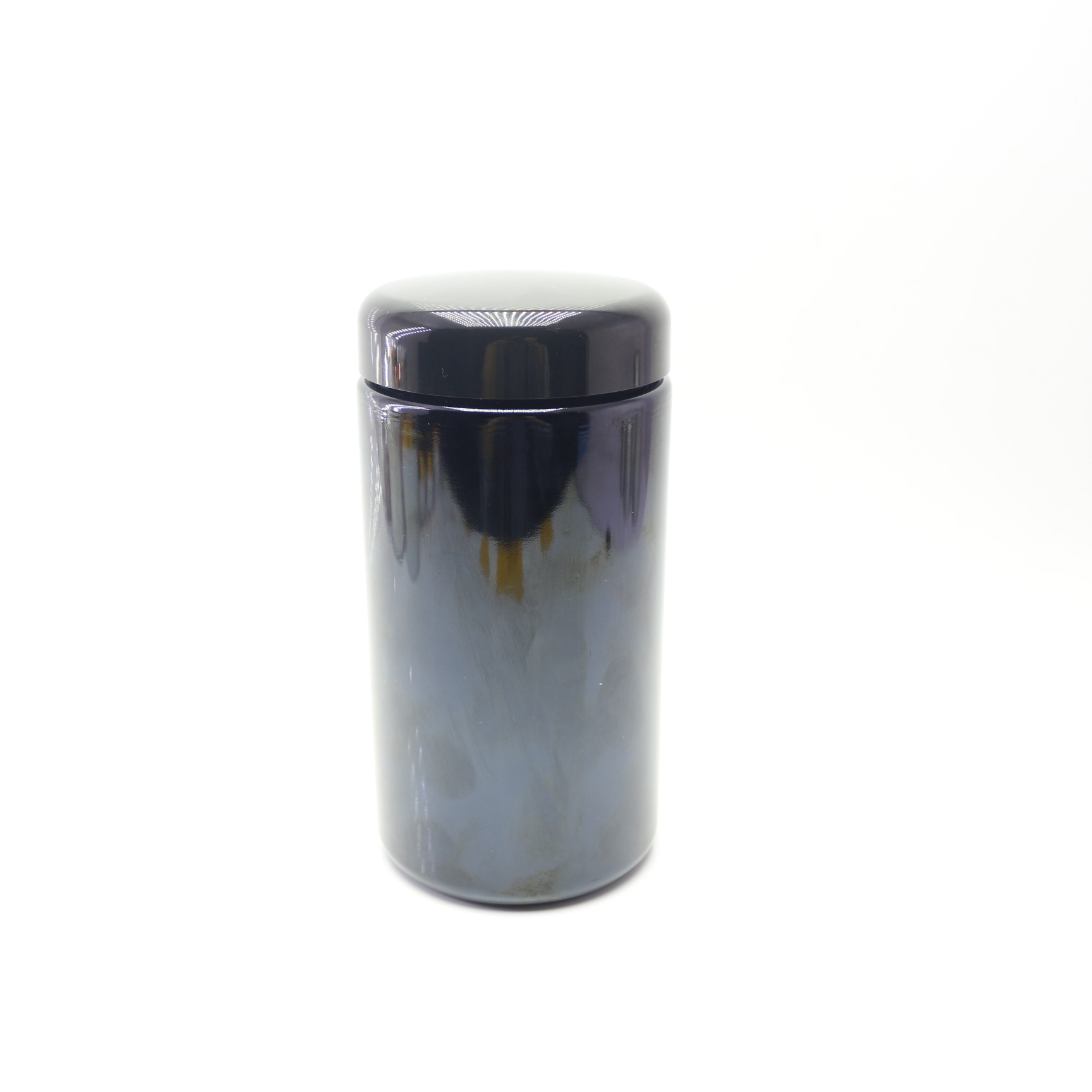 violet glass face cream jar 500ml with round cap DVJ-018C