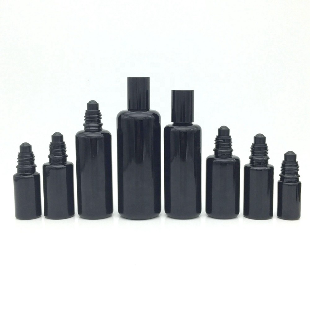 violet glass roller ball bottle black glass essential oil bottle 5ml 10ml 15ml 20ml 30 ml 50ml 100ml roll on glass bottle