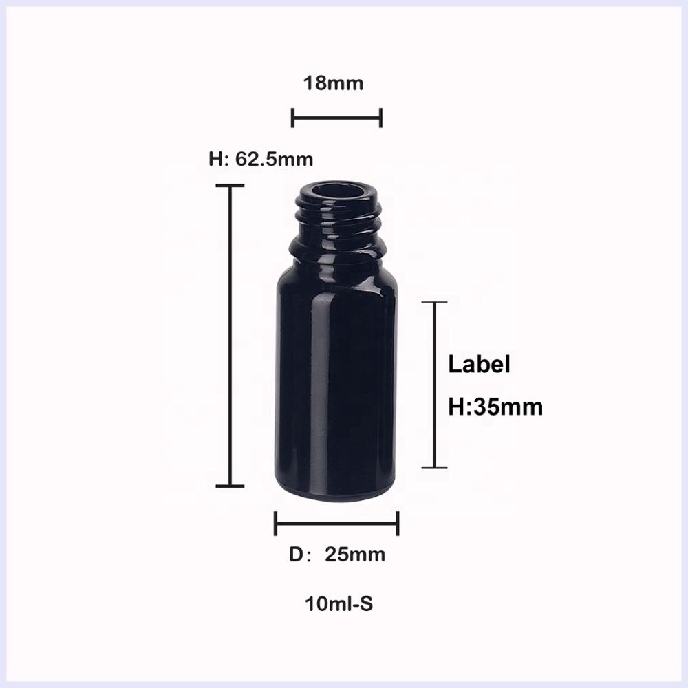 violet optical UV protection empty cosmetic spray bottle 10 ml black spray bottle 10ml black glass bottle