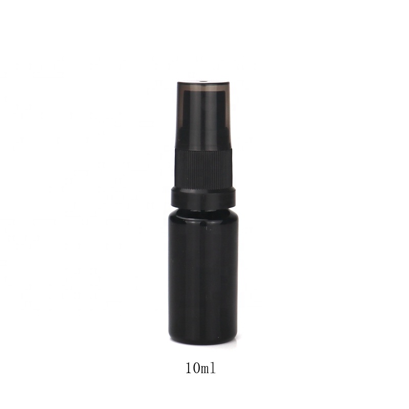 violet optical UV protection empty cosmetic spray bottle 10 ml black spray bottle 10ml black glass bottle