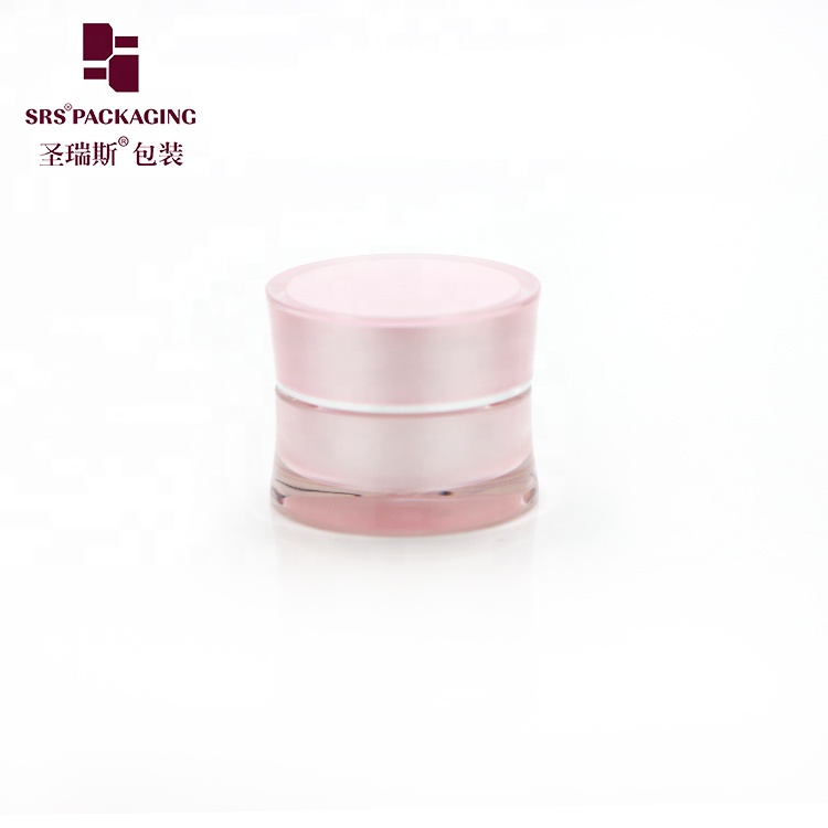 waist shape empty paint pink color cosmetic acrylic jar 5ml