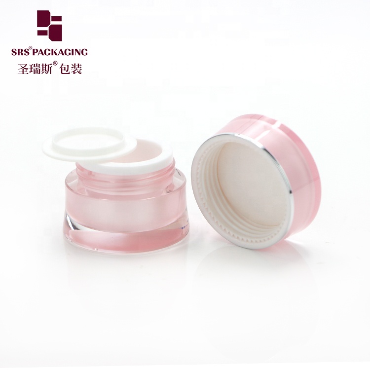 waist shape empty paint pink color cosmetic acrylic jar 5ml