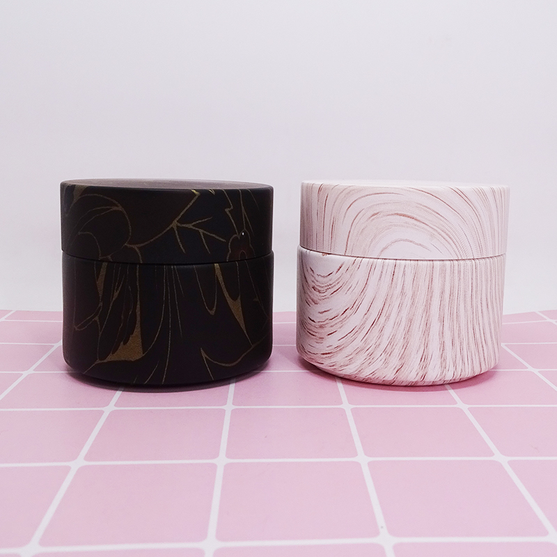 water transfer printing lip balm packaging 5g customized glass cosmetic jar