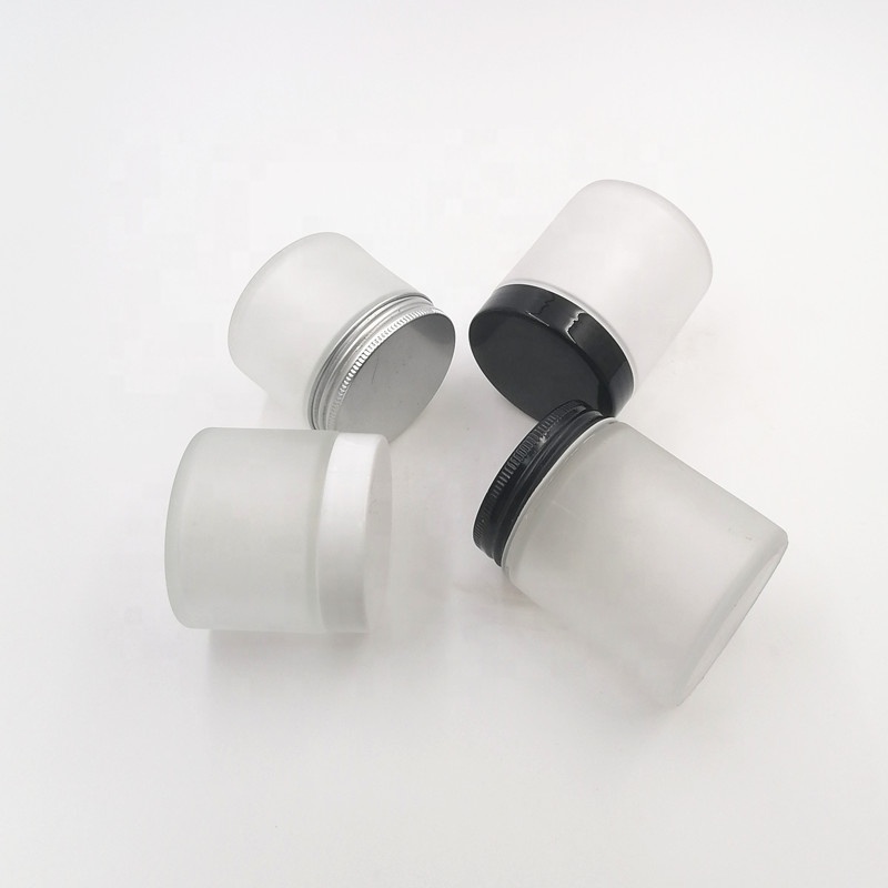 weeds herbs 120ml face mist matte skin cream bottle 60ml frost glass jar black white smooth plastic screw silver aluminum lid
