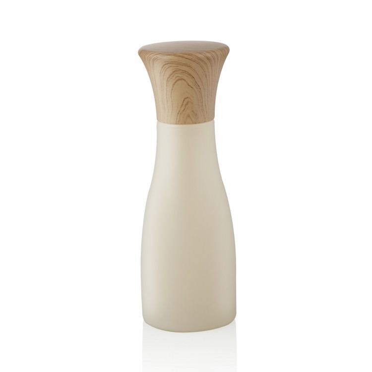 wheat color professional design 30ml 100ml empty cosmetic packaging lotion bottle with water transfer printing ABS lid