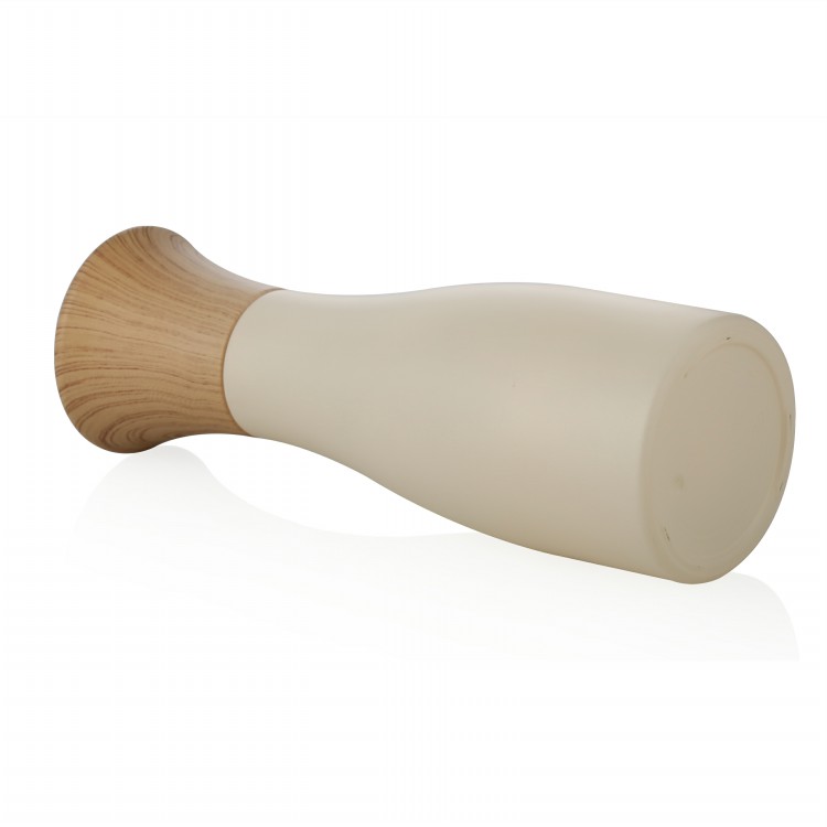 wheat color professional design 30ml 100ml empty cosmetic packaging lotion bottle with water transfer printing ABS lid