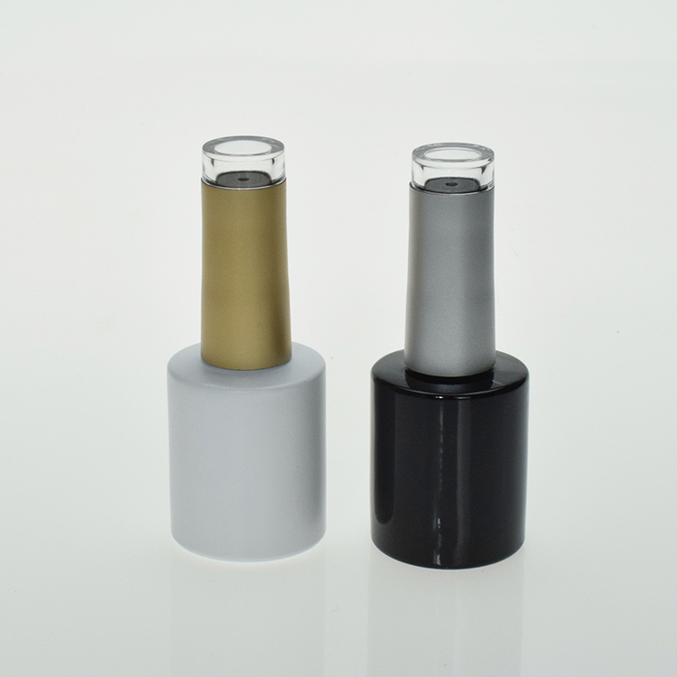 whit private label nail polish bottle glass empty luxury pointy cap