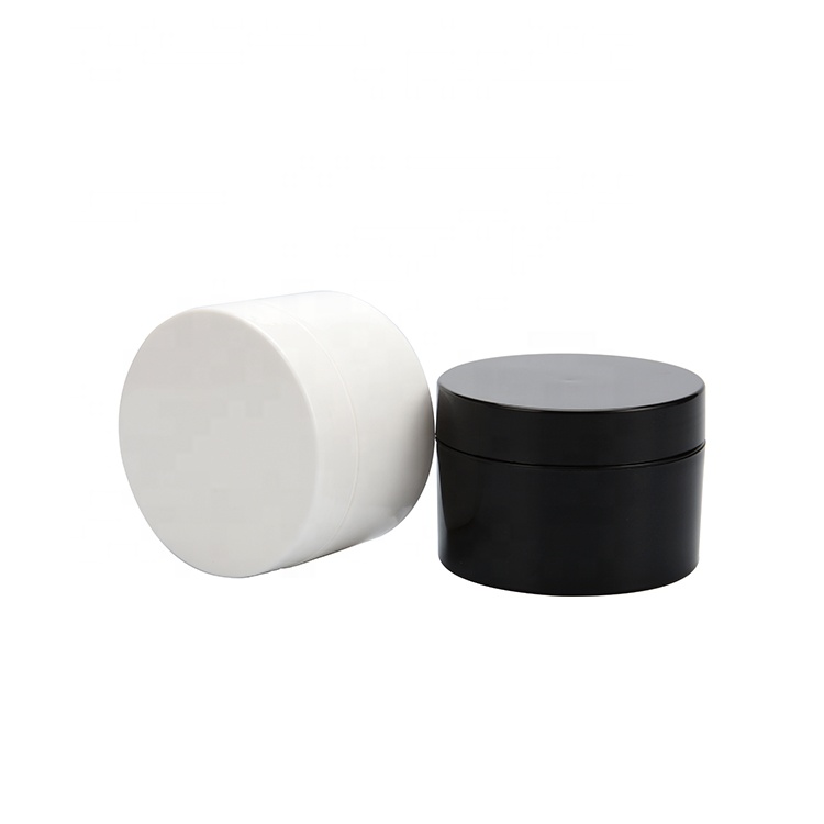 white 120ml cosmetic jar cream jar seal lid 100ml hair gel PP black plastic 100g cosmetics pp container black 4oz plastic jar