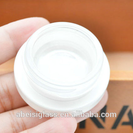white Glass Mini Skin Care Lotion Eye Cream Glass Jars