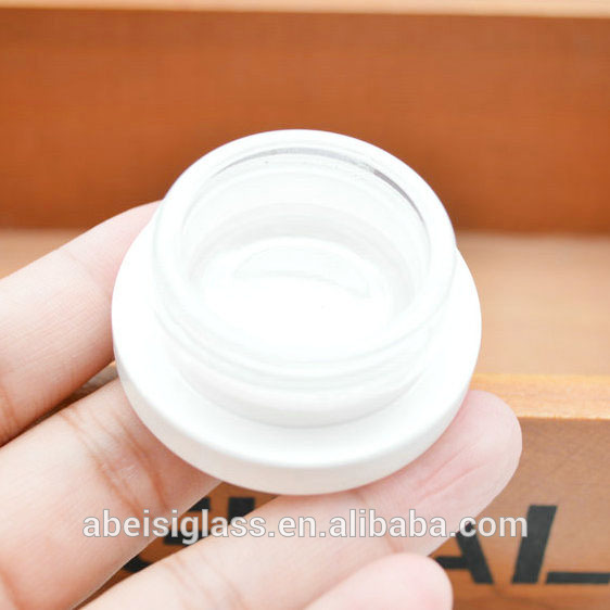 white Glass Mini Skin Care Lotion Eye Cream Glass Jars