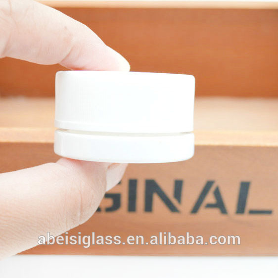 white Glass Mini Skin Care Lotion Eye Cream Glass Jars