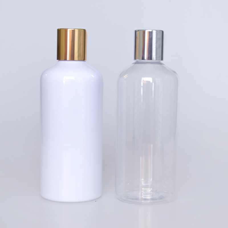 white amber blue shampoo container 12oz 100ml 8oz 250ml 300ml 500ml pet plastic bottle with aluminum disc cap