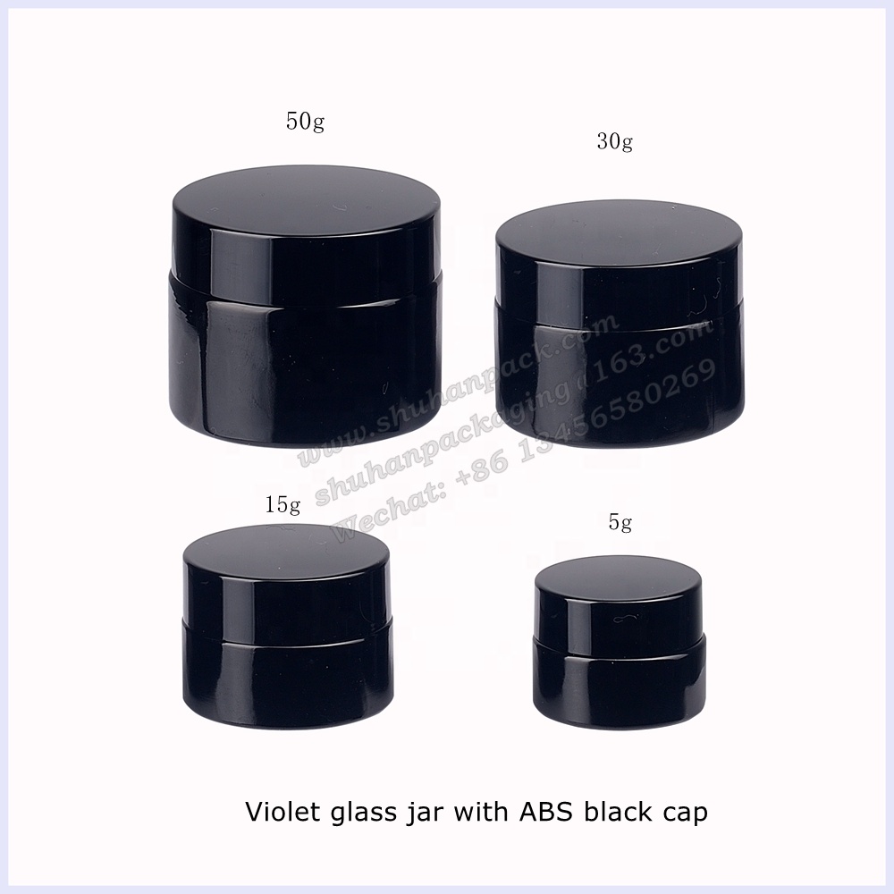 white and black cap empty cosmetic cream jars 5g 15g 30g 50g bamboo wood grain cap lids for 5ml 15ml 30ml 50ml violet glass jars