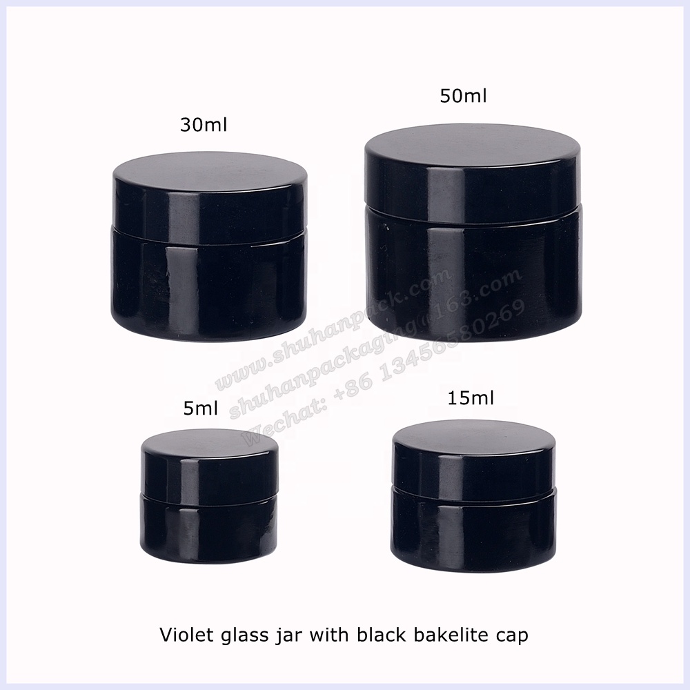 white and black cap empty cosmetic cream jars 5g 15g 30g 50g bamboo wood grain cap lids for 5ml 15ml 30ml 50ml violet glass jars