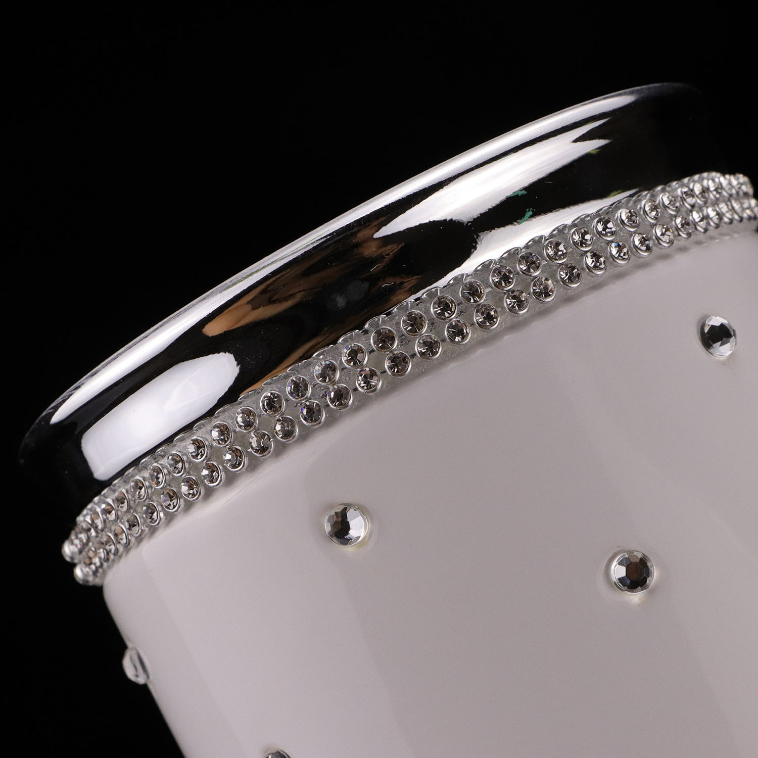white ceramic with fake diamond ceramic storage container set