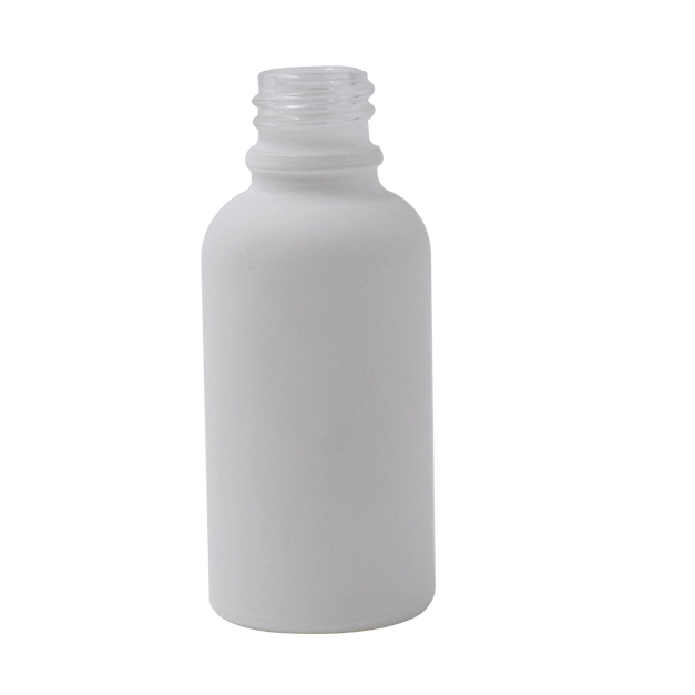 white color glass tincture bottle with bamboo cap glass eye dropper for Essential Oils