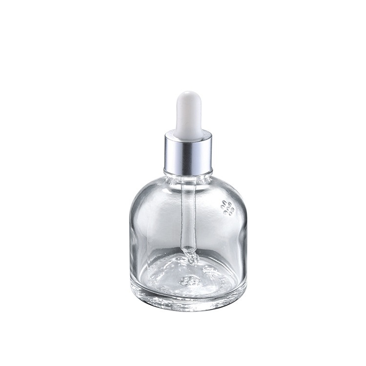 white cosmetic eye luxury clear empty essential oil packaging 30 ml glass dropper bottle