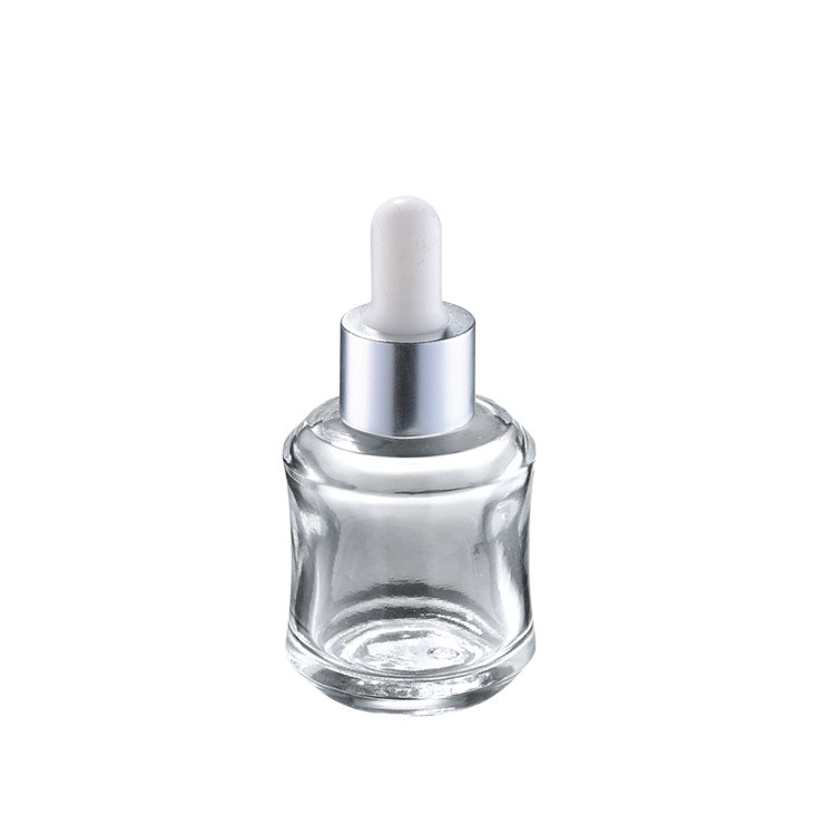 white cosmetic eye luxury clear empty essential oil packaging 30 ml glass dropper bottle