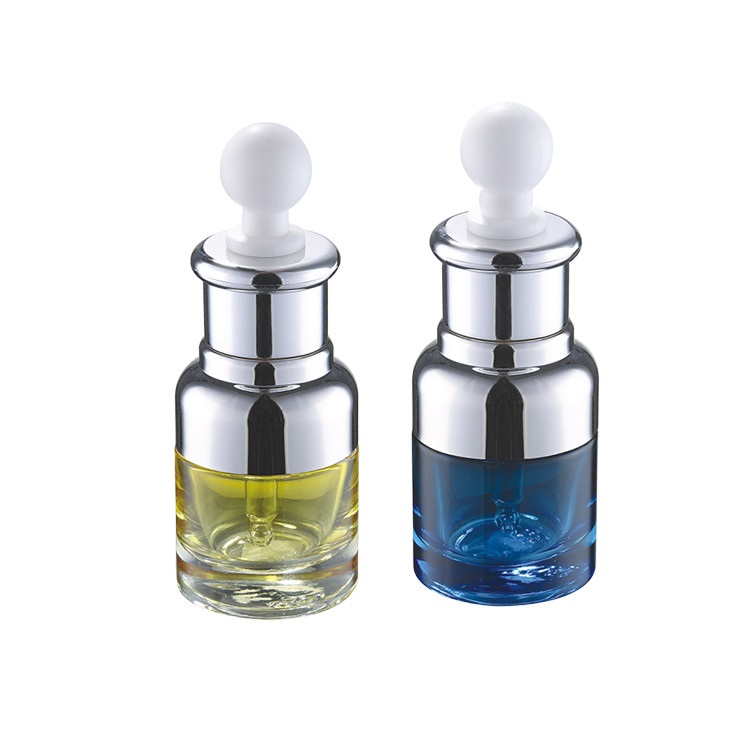 white cosmetic eye luxury clear empty essential oil packaging 30 ml glass dropper bottle