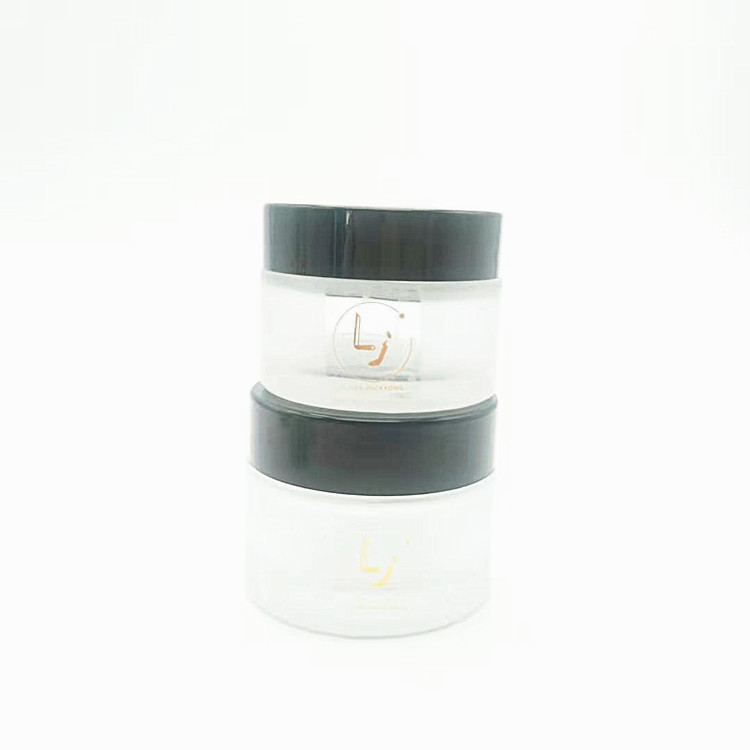 white frosted cosmetic cream glass jars with metal lid 50g