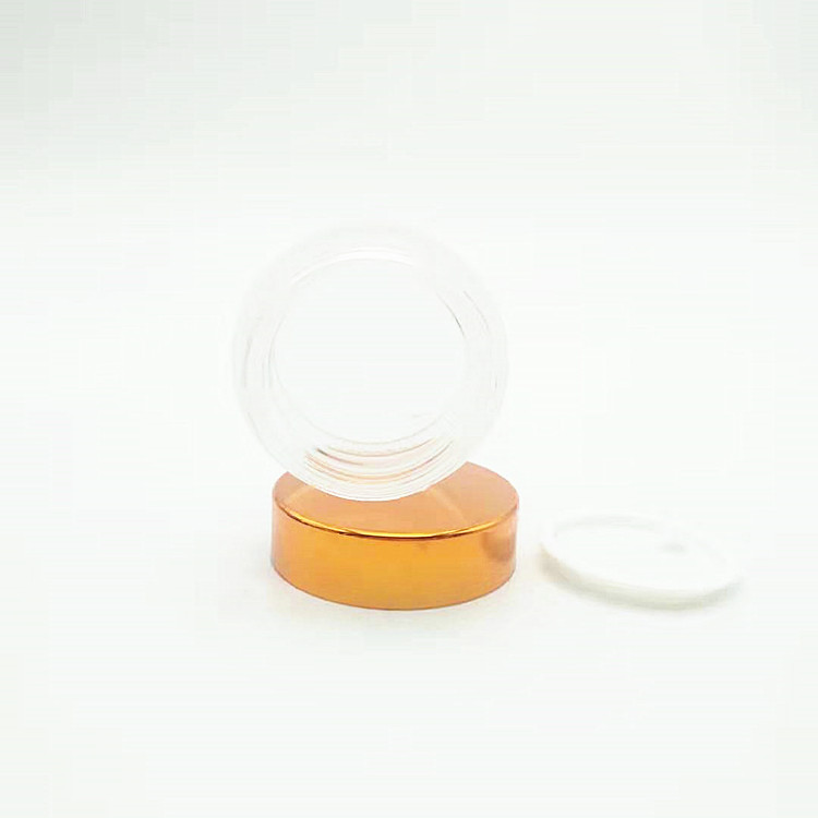 white frosted cosmetic cream glass jars with metal lid 50g