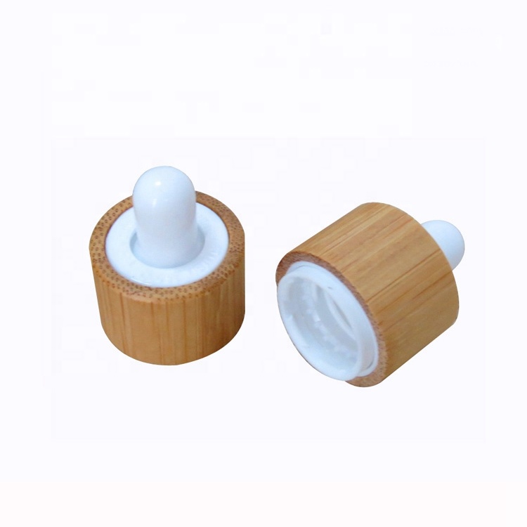 white glass 30ml 50ml 100ml essential oil bottle CRC child resistant tamper proof plastic bamboo glass dropper white bottle