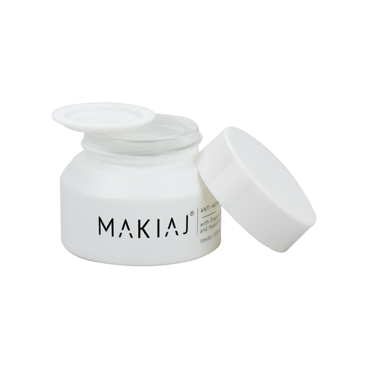 white glass cosmetic jar 15ml 30ml 50ml wax jar 100ml opaque glass jar with white lid