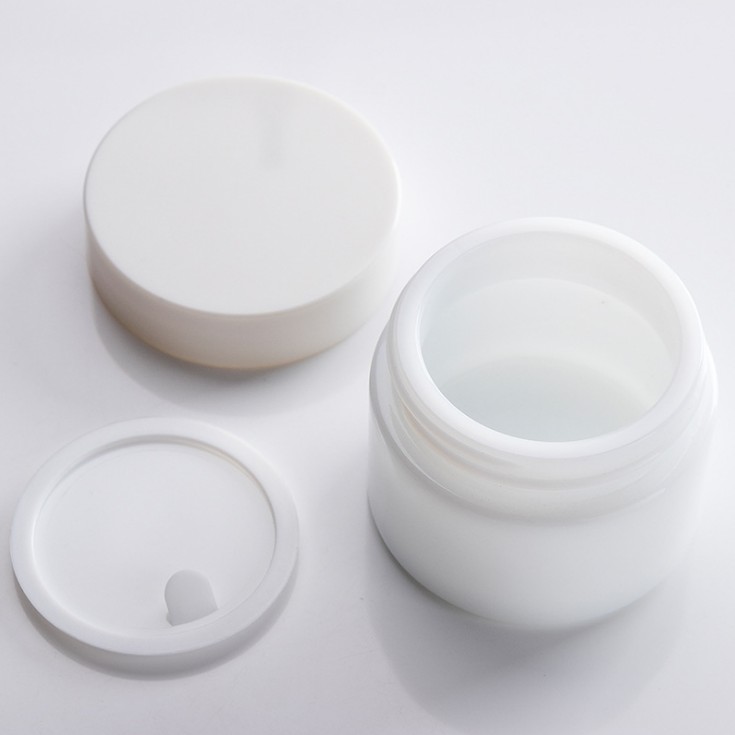 white glass porcelain cosmetic containers and packaging bottle glass cream jars 7g 15g 30ml 50ml 60ml 100ml 1oz 2oz jar