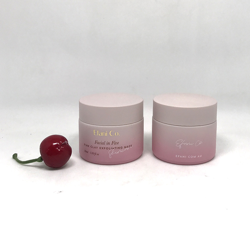 white logo printing ceramic white matte pink cream porcelain jar with lid for cosmetic