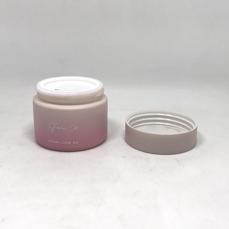 white logo printing ceramic white matte pink cream porcelain jar with lid for cosmetic