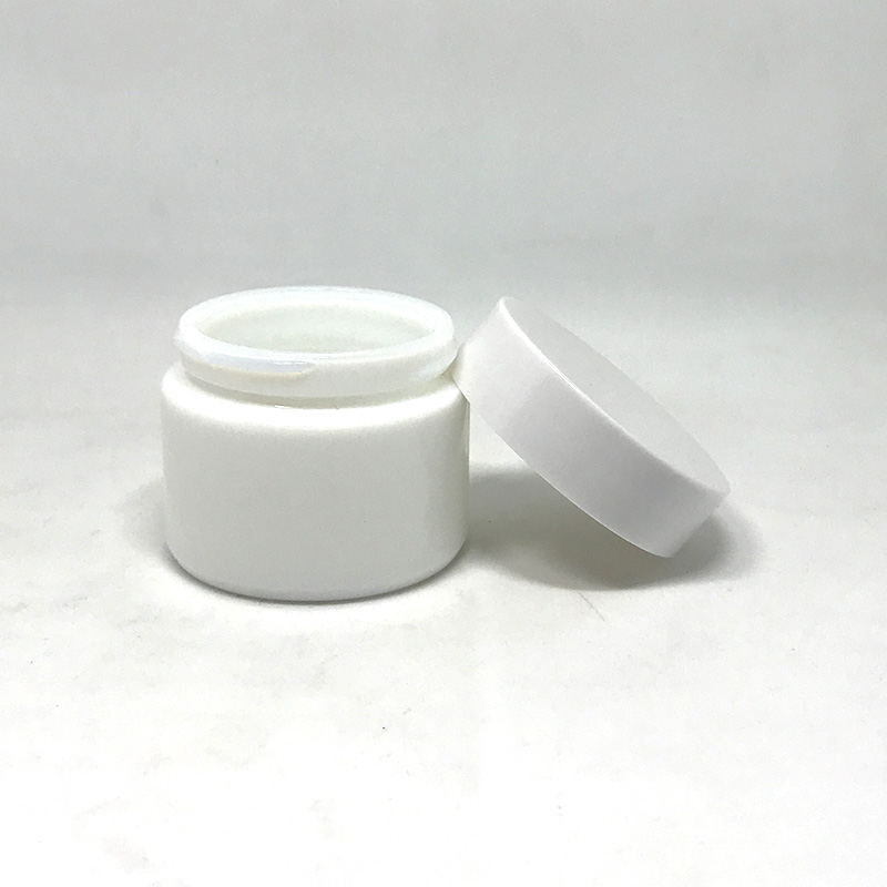 white logo printing ceramic white matte pink cream porcelain jar with lid for cosmetic