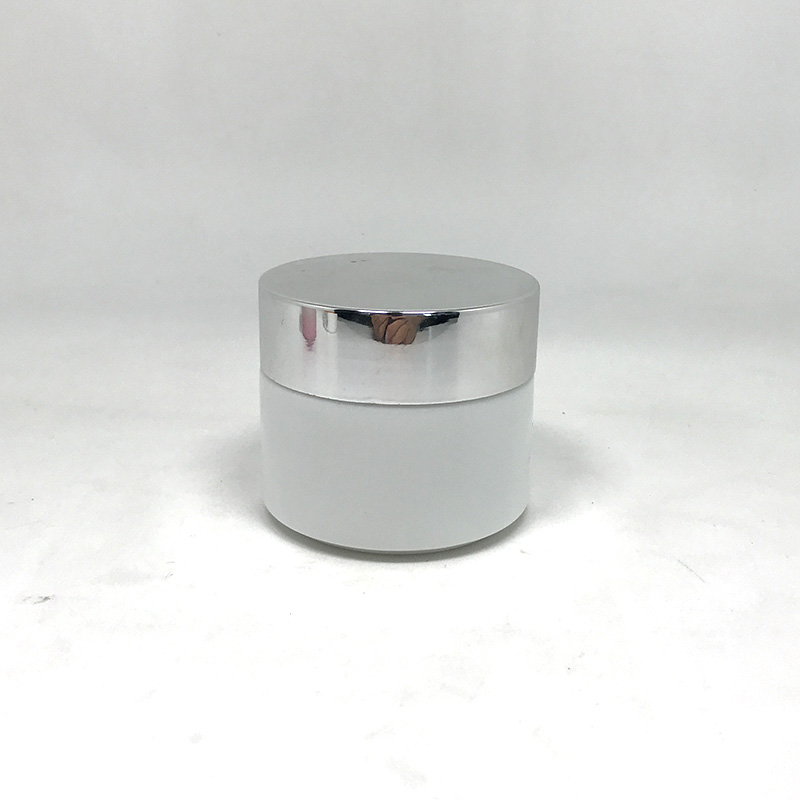 white logo printing ceramic white matte pink cream porcelain jar with lid for cosmetic