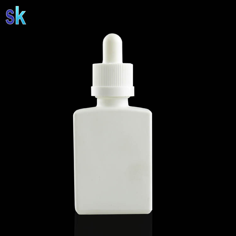 white matt rectangle 30ml glass bottle for e-liquid