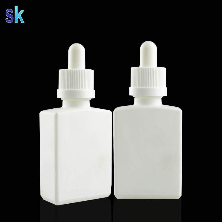 white matt rectangle 30ml glass bottle for e-liquid