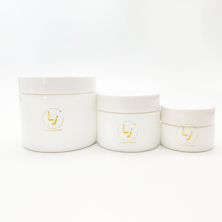 white opaque jar porcelain cream glass jars with gasket lid