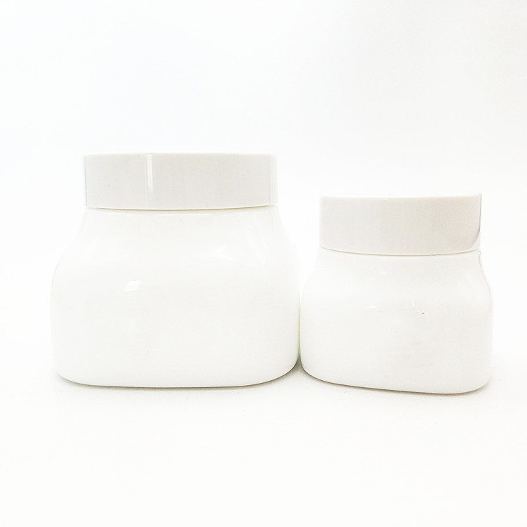 white opaque jar porcelain cream glass jars with gasket lid