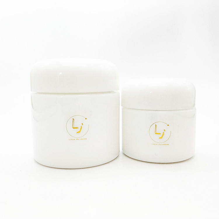 white opaque jar porcelain cream glass jars with gasket lid