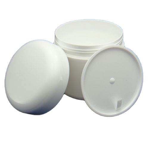 white round base double walled plastic pet jar 250ml