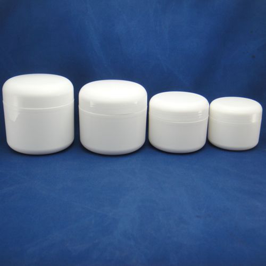 white round base double walled plastic pet jar 250ml