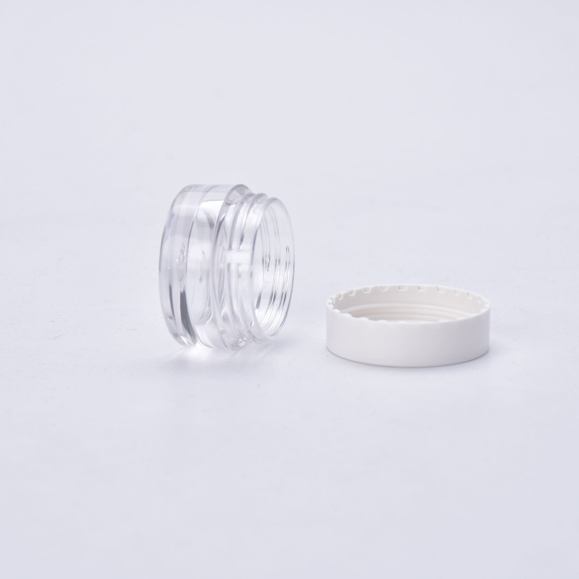 white shiny mini jar nail powder jar skin care cream pot 3ml